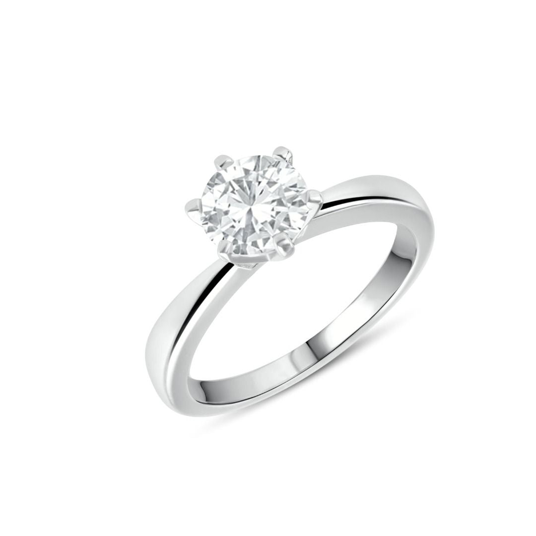 ELEGANT SOLITAIRE RING IN 925 SILVER