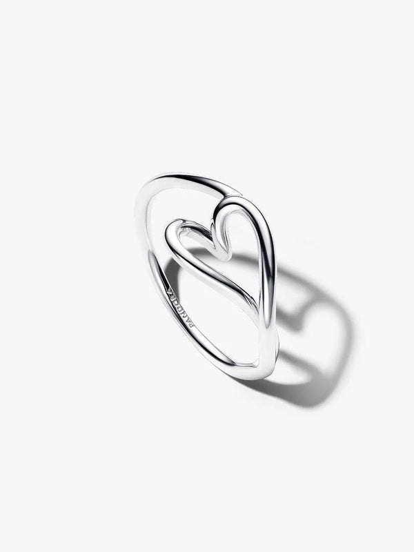 Anello Pandora Cuore Piccolo Linea Sinuosa