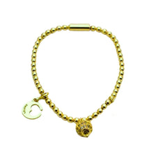 Lelune Bracelet in Silver with Pavé Sphere