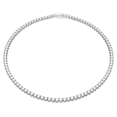 Collana Tennis Swarovski Matrix con Pietre Taglio Tondo, Placcata Rodio
