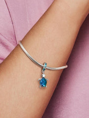 Charm Pandora Pendente Tartaruga Marina Vetro Di Murano Blu 798939C01