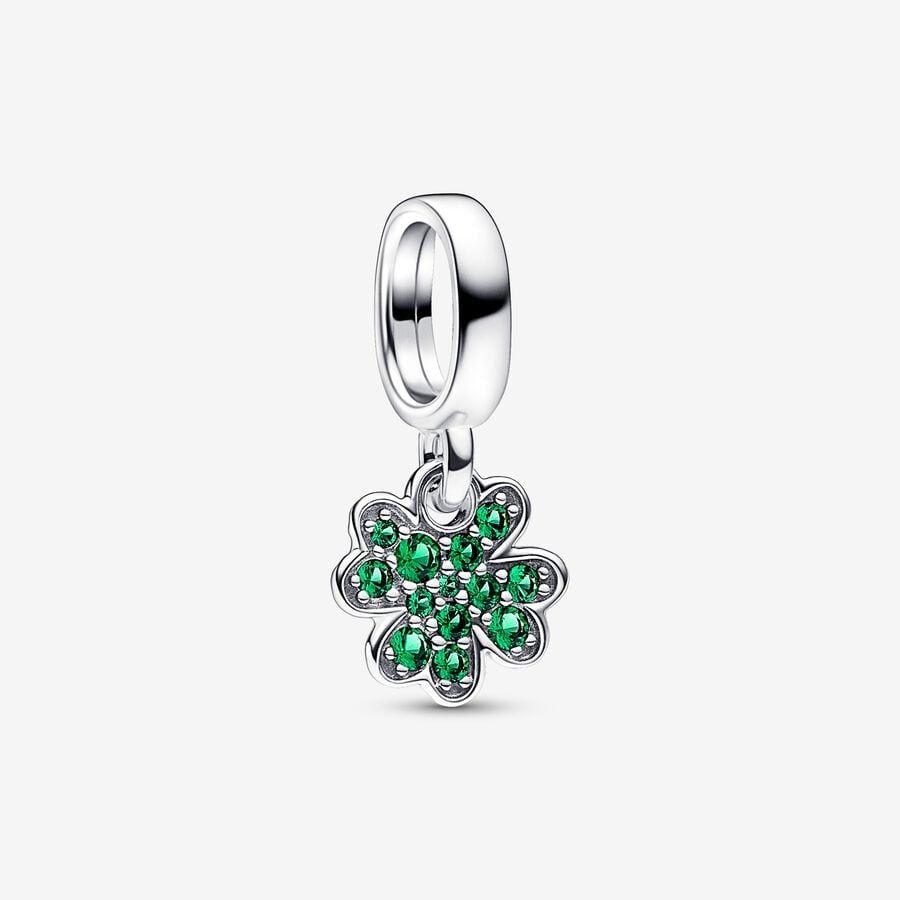 Pandora Small Green Four-Leaf Clover Pendant Charm