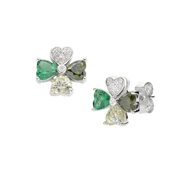 Orecchini Amen Quadricuore Verde Multicolor EQUSBMVE