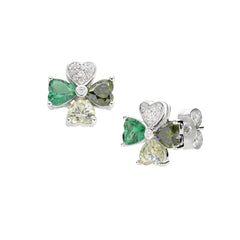 Orecchini Amen Quadricuore Verde Multicolor EQUSBMVE