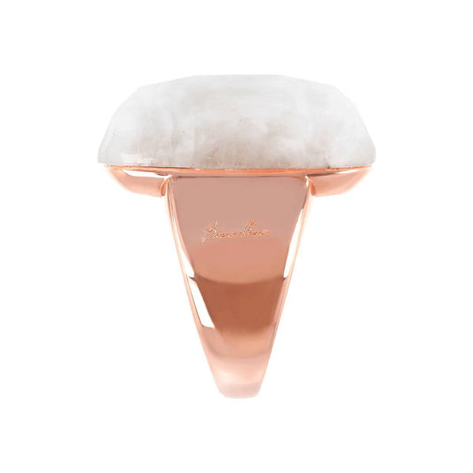 Anello Bronzallure Chevalier Con Pietra Di Luna Rettangolare