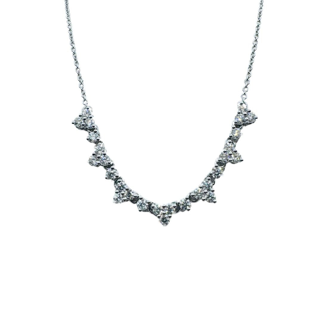 Mirco Visconti Fantasy White Gold Necklace with Diamonds