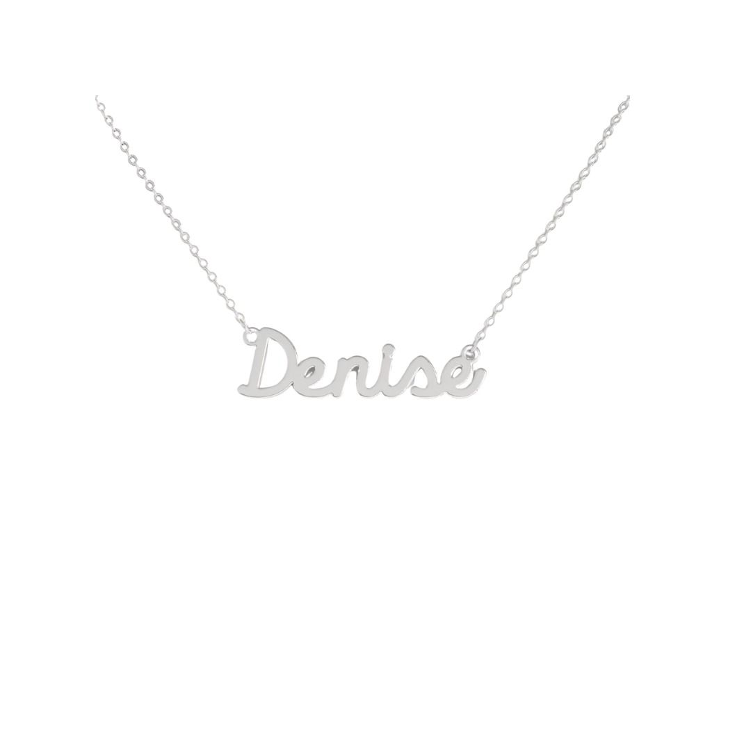 Collar con nombre Denise en acero inoxidable 316
