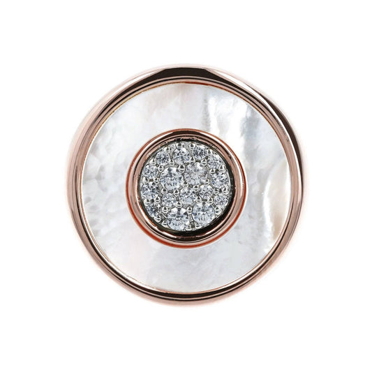 Anello Bronzallure Chevalier Bicolore Con Pavè