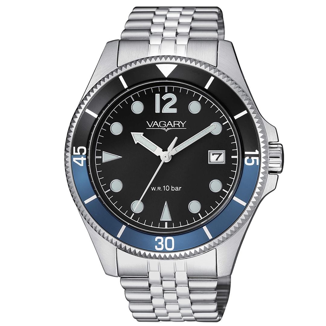 Orologio Vagary Aqua39 Solotempo con Quadrante Nero VD5-015-91