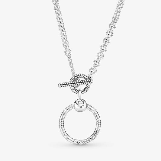 Collana Pandora Con Chiusura a T e O Pendant