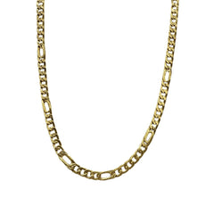 Collar para hombre de oro amarillo de 18 quilates con eslabones geométricos