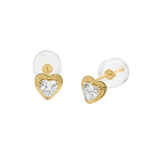 Orecchini Stroili Lobo Cuore Bon Ton Oro Giallo 9 KT E Cubic Zirconia 1401122