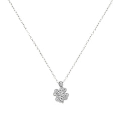 Collana Stroili Quadrifoglio Claire Oro Bianco 9 KT Cubic Zirconia 1424461