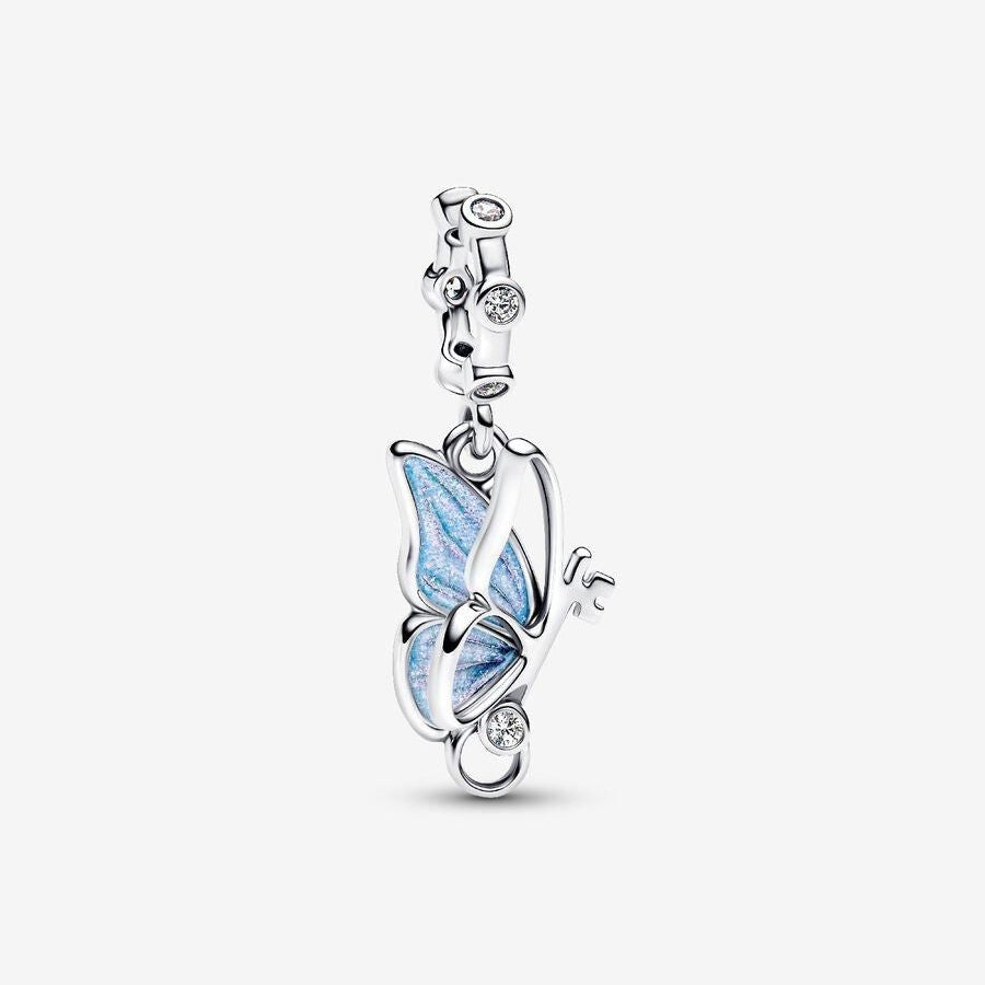 Pandora Butterfly and Key Pendant Charm "Unlock Tomorrow"