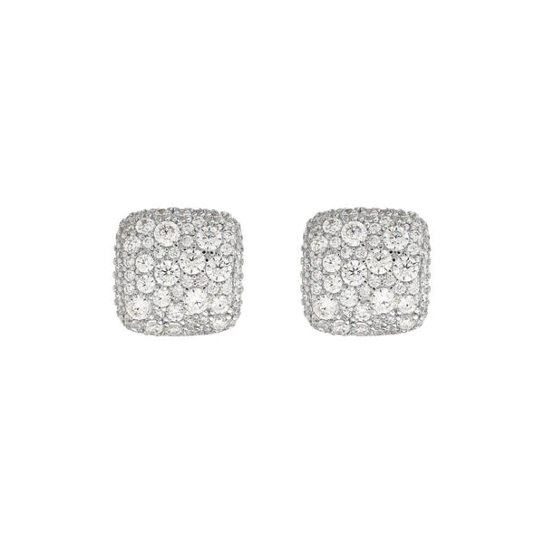Orecchini Bronzallure a Lobo Quadrati con Pavé di Cubic Zirconia WSBZ02470.WR