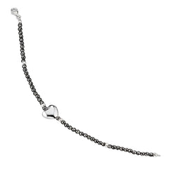 Pulsera Marcello Pane con hematita y corazón