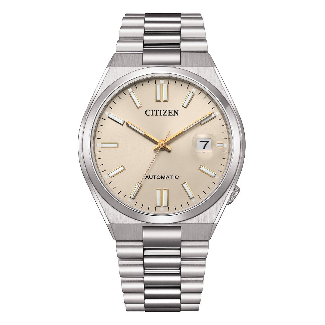 Reloj automático Citizen Tsuyosa para hombre con esfera color champán