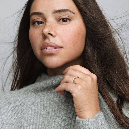 Anillo Pandora Desire Doble Marquesa Rosa