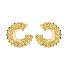 Orecchini Etrusca Semicerchio Texture Pallinata WSET00974.YG