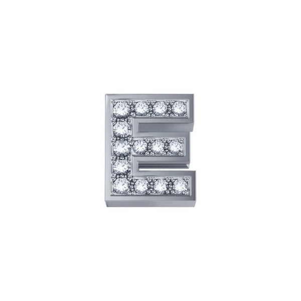 Charm Elements Lettera E in oro bianco e diamanti DCHF3319E.002