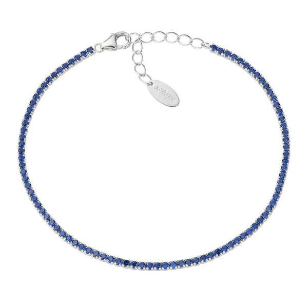 Bracciale Amen Tennis Mania Con Zirconi Blu BT1BBL17