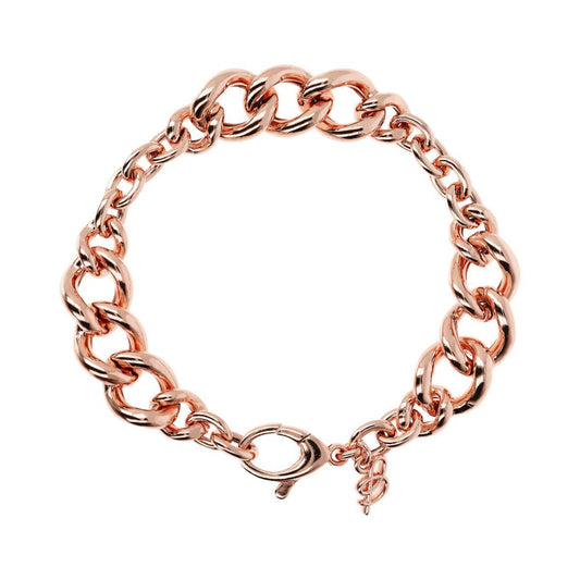 Pulsera Bronzallure Rolò con elementos curvos en dorado rosado