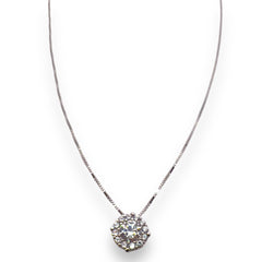 18kt White Gold Women's Necklace with Magic Pendant and Zirconia