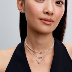 Collana Pandora Cuore In Rilievo Bianco 398425C01