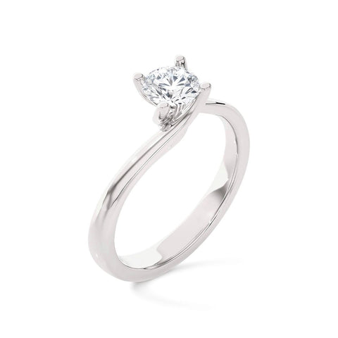 Valentino Solitaire Ring in White Gold with a 1.00 ct GIA Central Diamond