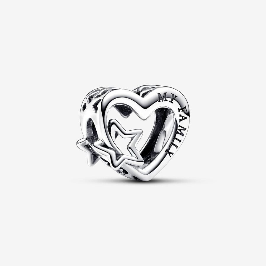 Charm Pandora de corazón calado con estrella