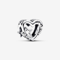 Charm Pandora de corazón calado con estrella