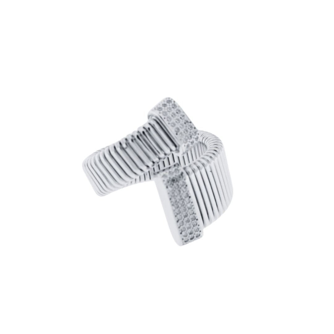 Anello Marcello Pane Twist Argentato ANFO 016-56