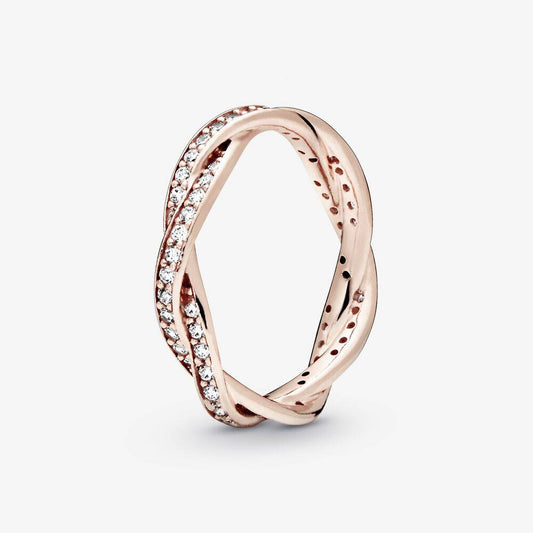 Pandora Twist of Fate Rose Ring