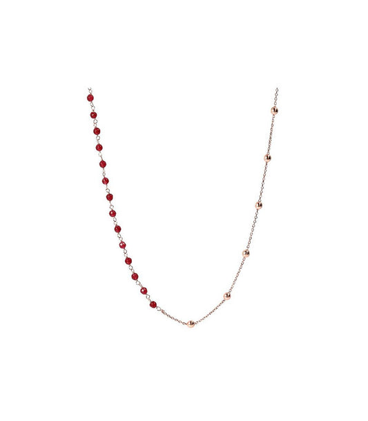 Collar Bronzallure Variegated en Rosa Dorado con Piedras Naturales