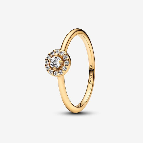 Anello Pandora Punto Luce E Pavè Placcato Oro 14 kt 163554C01
