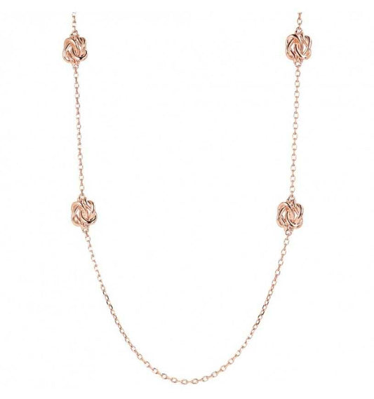 Collar Bronzallure en rosa dorada con nudos