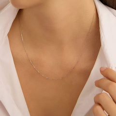 Stroili Poème 9K White Gold Rolo Chain 45 cm 1409657