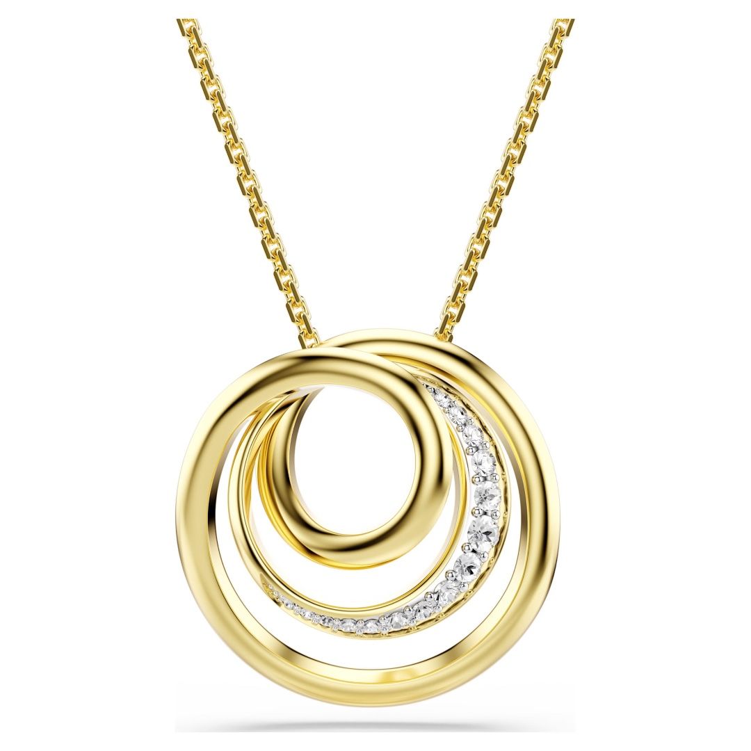Collana Swarovski Hyperbola Taglio Round Placcata Oro Giallo 5740410