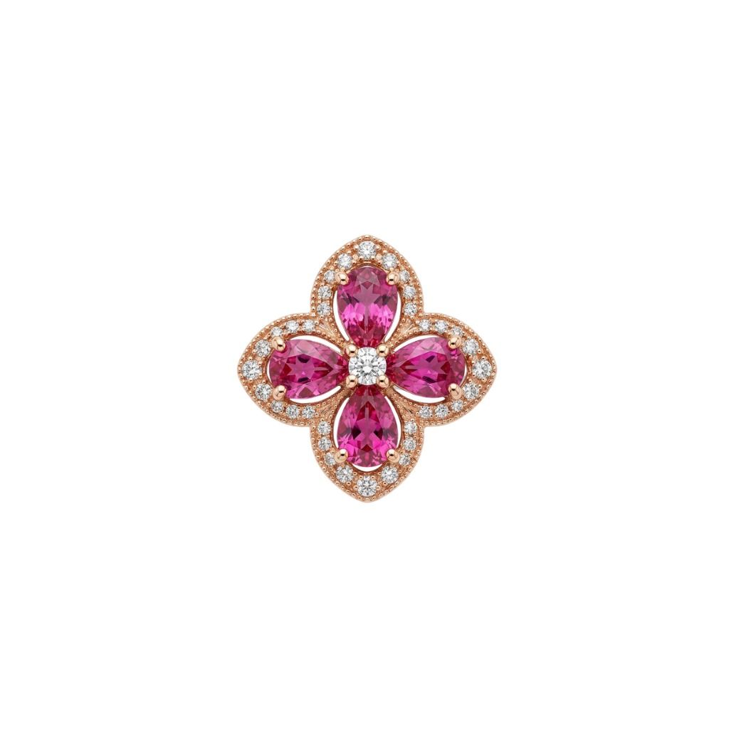 Charm Elements Sultana con diamante e tormaline rosa ECY13475.005
