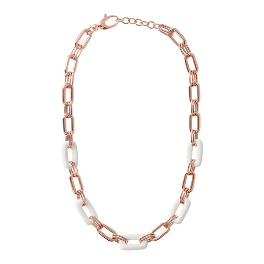 Collar Bronzallure Forzatina y anillos de piedra natural