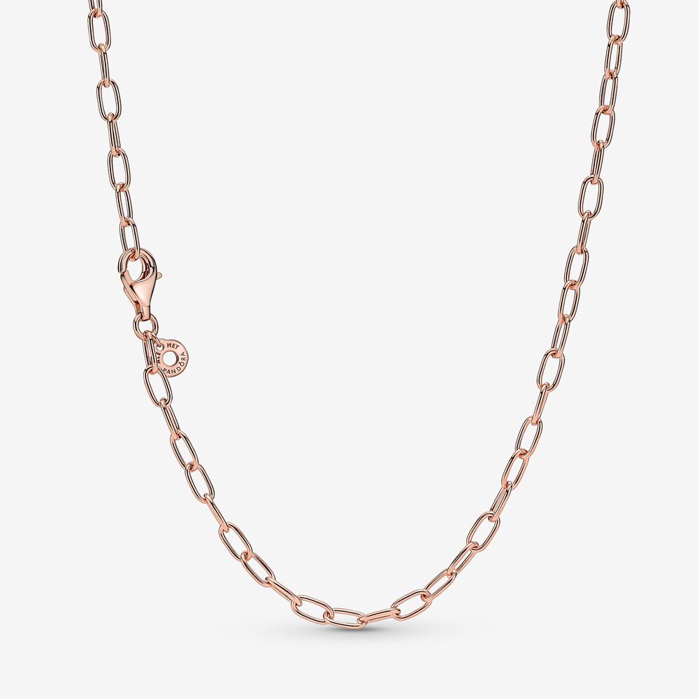 Cadena Pandora de eslabones anchos en oro rosa