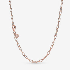 Cadena Pandora de eslabones anchos en oro rosa