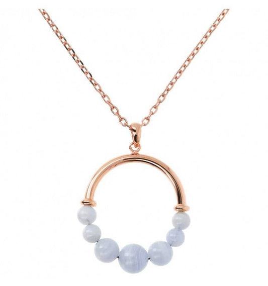 Collar largo Bronzallure con colgante y piedras naturales