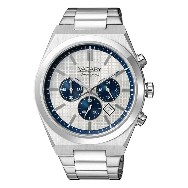Reloj cronógrafo Vagary Timeless con esfera blanca