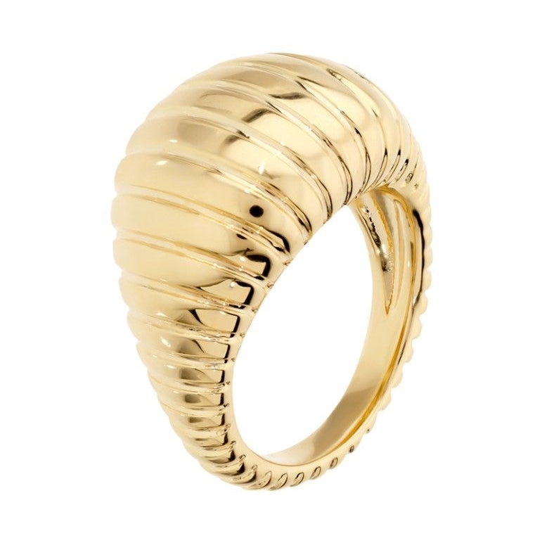 Anello Etrusca Cocktail Texture Rigata WSET00924.YG