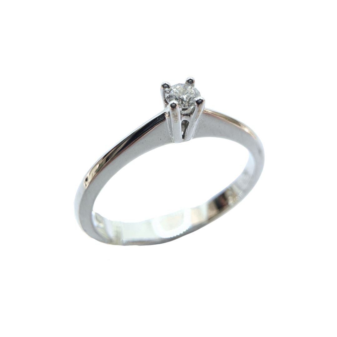 Anello Solitario Mirco Visconti in Oro Bianco con Diamante FH232/10