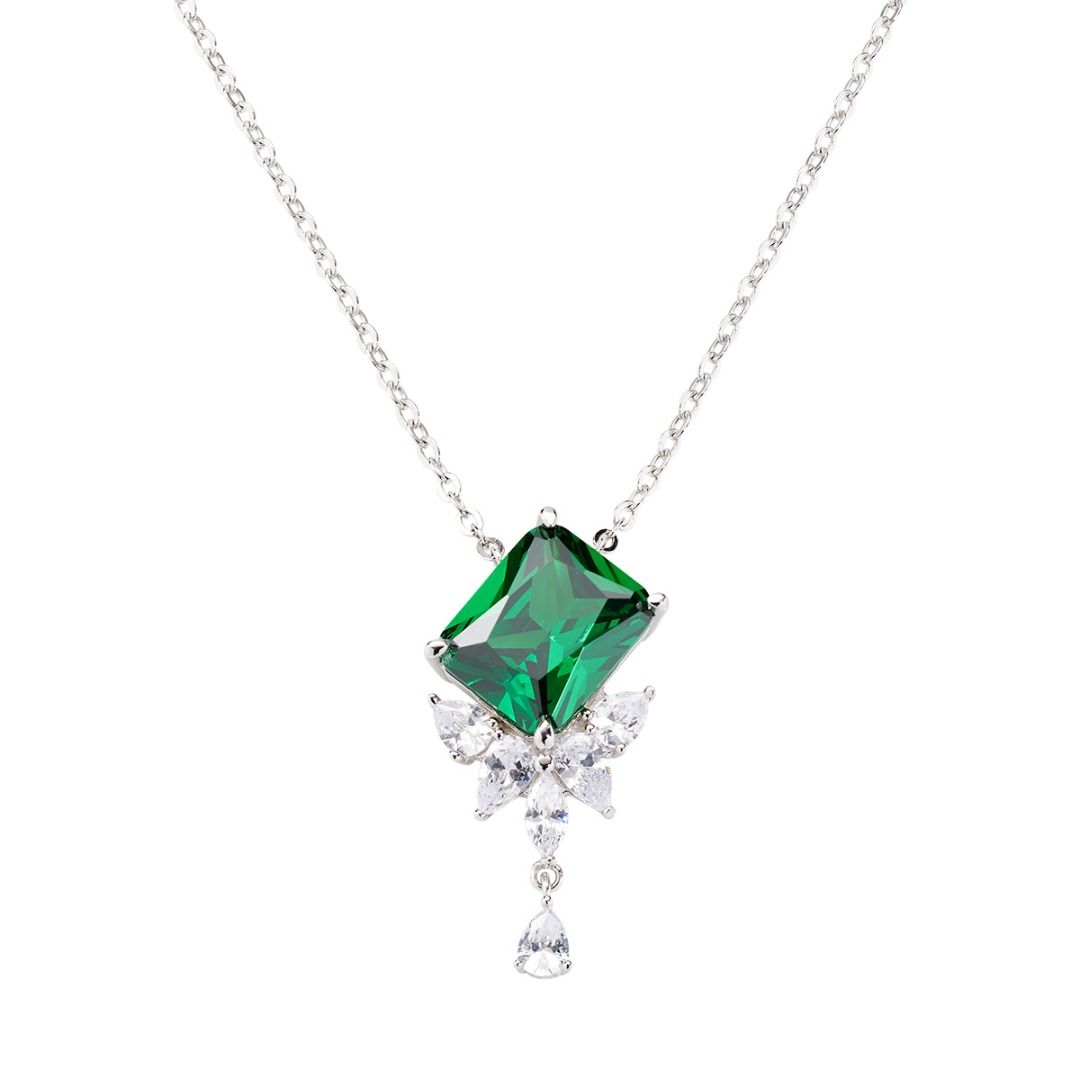 Collana Stardust Con Zirconi Bianchi E Verdi NREBVBZ