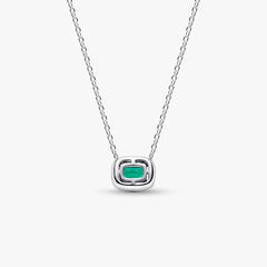 Collana Pandora Punto Luce Rettangolo Verde 394503C01-45