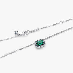 Collana Pandora Punto Luce Rettangolo Verde 394503C01-45