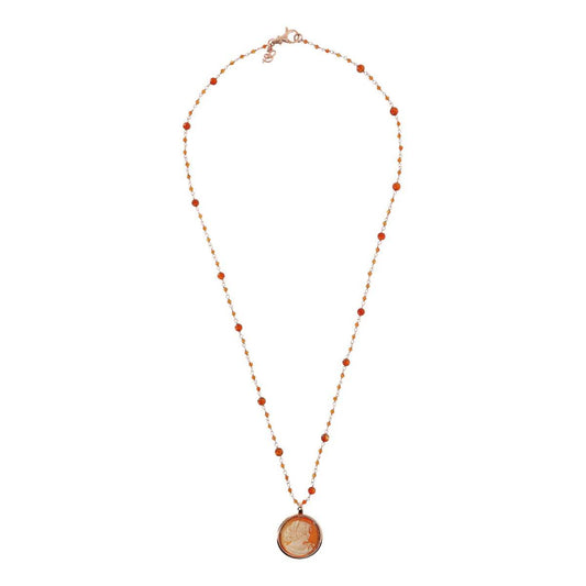 Collar rosario con camafeo y cornalina Bronzallure